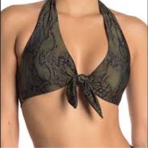 Free Press Trixie Knotted Halter Bikini Top